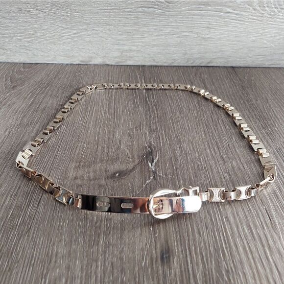 Vintage Accessories - VINTAGE SKINNY GOLD CHAIN LINK BELT 32" LONG